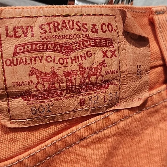 COPY - LEVI'S Vintage Orange 501 Jeans - Picture 11 of 14